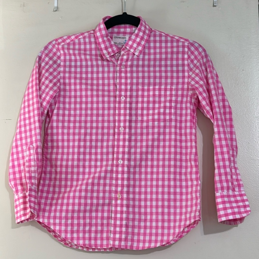 Crewcuts gingham button down shirt